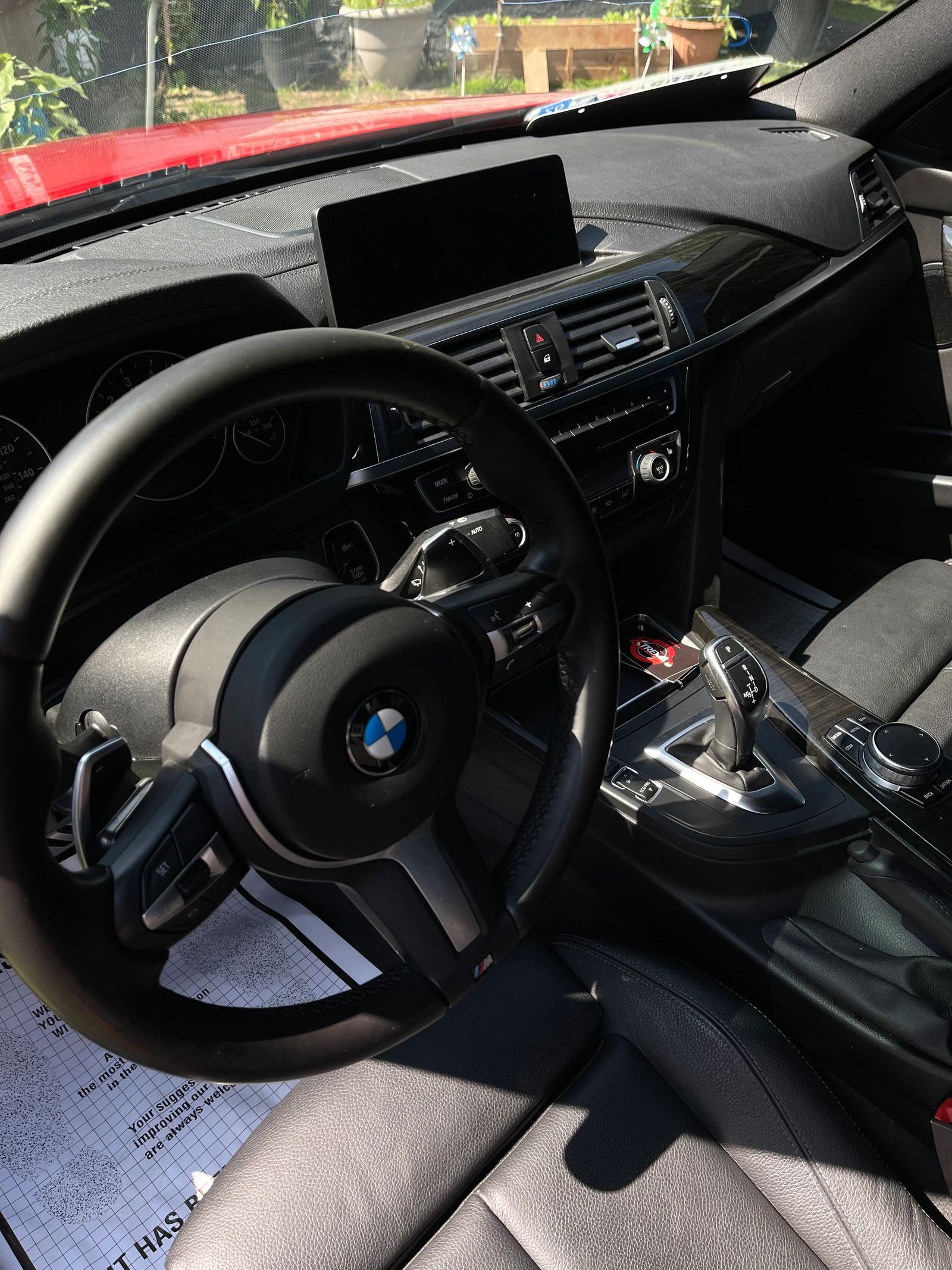 BMW steering wheel and interior after detail