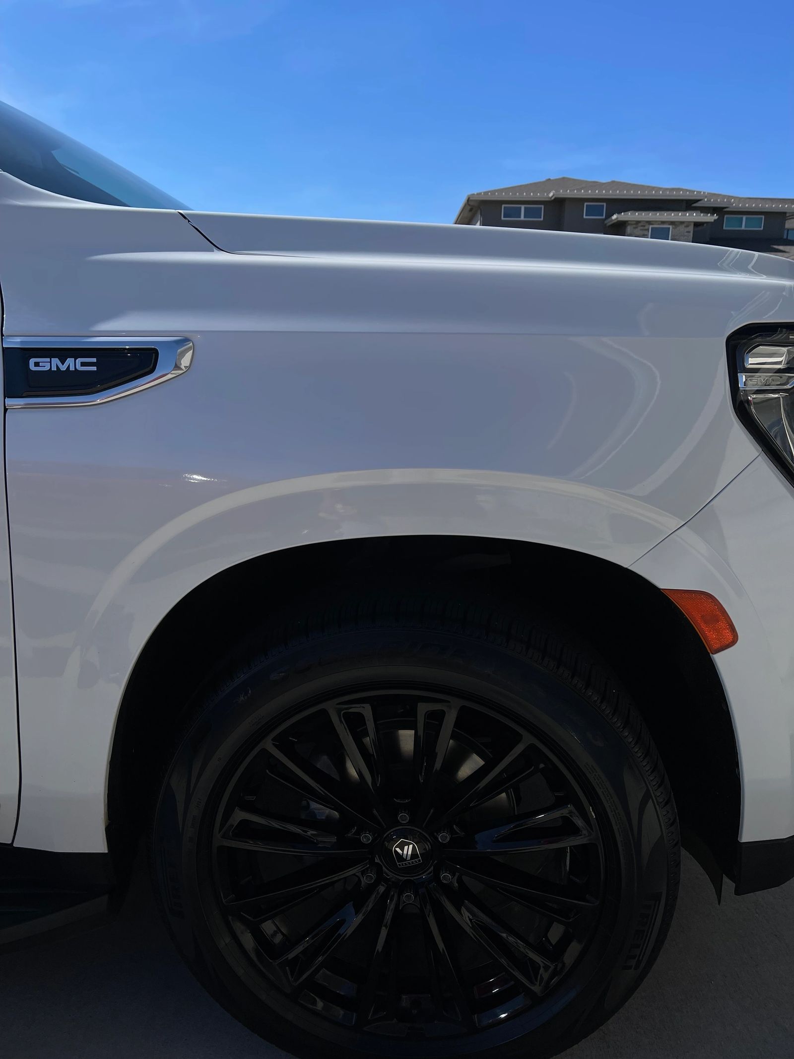 White truck after exterior detail